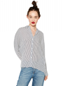 Zara OVERSIZED SHIRT White Navy