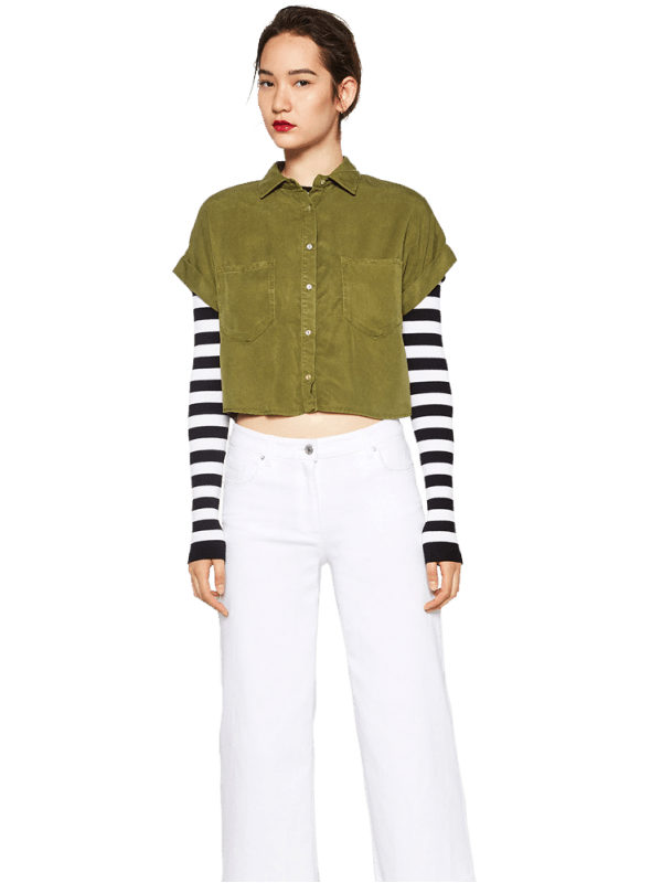 Zara CROPPED SHIRT